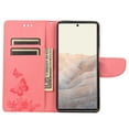 thumbnail image 3 of TECH CIRCLE for Google Pixel 8 Pro Wallet Case,Butterfly Flower Embossed PU Leather Magnetic Flip Kickstand Shockproof Cover with Card Slots & Wrist Strap for Google Pixel 8 Pro,Pink, 3 of 7