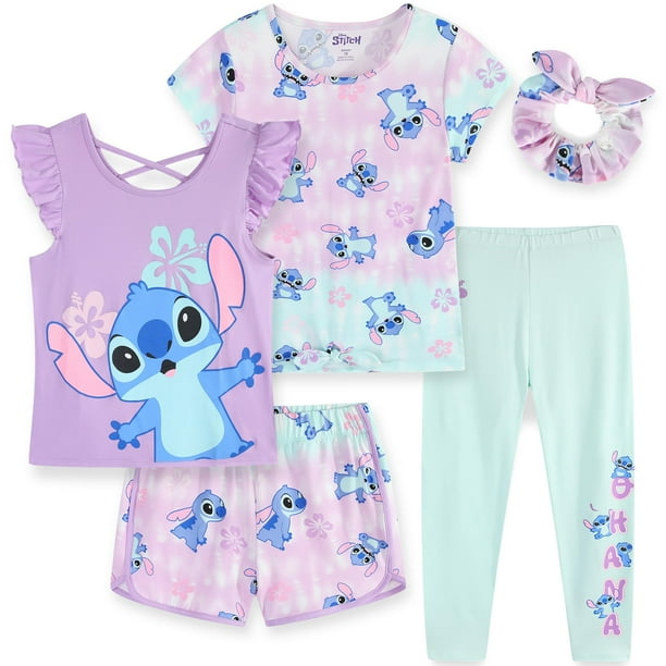 Set de ropa Disney Lilo & Stitch para niñas con 2 blusas y leggings