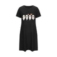 thumbnail image 5 of Tnhcen Robe de Nuit Halloween Grande Taille Incluse Imprimé Dessin Animé Manches Courtes Col Rond Polyester Spandex Extensible P-2TG pour Chaque Femme, 5 of 5