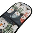 thumbnail image 4 of Yayeee Double Oven Mitt Kitchen Heat Resistant Baking 35" x7" Quilted Glove, Green Snowmen, 4 of 6