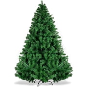 Artificial Christmas Tree, 7FT Premium Pine Unlit Holiday Decoration, Full Size Décor Easy Assembly Metal Stand