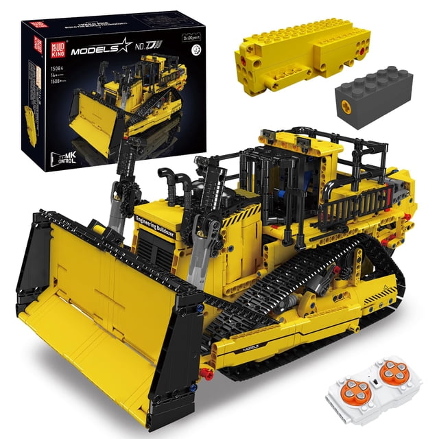 Set de construcción Mould King RC Bulldozer Truck con motores, 1508 unidades
