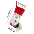 thumbnail image 3 of Fiudx Media Navideña con Diseños de Papá Noel y Muñeco de Nieve, Tela de Lino Suave, Ideal para Decoración Navideña, Soporte para Regalo Festivo, Práctico Lazo para Colgar, 1 Unidad Por Paquete, 3 of 3
