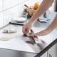 thumbnail image 2 of Lekihaqq Stainless Steel Cutting Board Over Sink Kitchen Countertop Protector Food Grade Metal Chopping Board For Meat Vegetable Bread Prep, 2 of 5