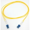 thumbnail image 1 of 100 Meter Singlemode Duplex 1.2mm Ultra High Density Fiber Optic Cable (9/125) - LC to LC - Yellow, 1 of 1