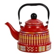thumbnail image 2 of GUOOL 2.5L Hot Water Tea Kettle Pot Drinkware with Handle Porcelain Enameled Teakettle Red, 2 of 9
