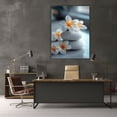 thumbnail image 6 of Mudket Framed,Canvas Wall Art,Ready to Hang,Plumeria Flower Stacked Stones Still Life Canvas Print,Botanical Wall Decor, Floral Artwork for Bathroom Bedroom Office Decor - 12"L x 8"W, 6 of 10