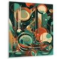 thumbnail image 2 of Designart "Mid Century Innovations Green and Orange IV" Modern Midcentury Metal Art Living Room, 2 of 5
