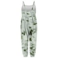 thumbnail image 5 of NAISIBABY Girls Suspenders Jumpsuit, Sleeveless Tie-Dye Gradient Printed Causal Summer Romper Green 4-5T, 5 of 5