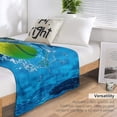thumbnail image 6 of Tennis Ball Splash Action Motion Throw Blanket - 280GSM Lightweight Flannel, Super Soft Cozy All-Season 50"x60" for Couch, Sofa & Bed - Vibrant Sports Design, Contemporary Style, 6 of 7