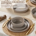 thumbnail image 2 of Vesteel Dinnerware Sets for 2, 8-Piece Stoneware Plates and Bowls Set, Dishes Set for Home Restaurant, Microwave and Dishwasher Safe, Cappuccino Brown, 2 of 10