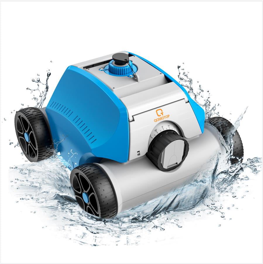 Ofuzzi Cordless Robotic Pool Cleaner Self-Parking HJ1103 Max.120 Mins Runtime Automatic Pool Vacuum for All Above/Half Above Ground Pools Up to 1076ft² of Flat Bottom 