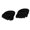 Black, variant on Yucurem 5 Pairs Cotton Half Insoles Pads Cushion Metatarsal Sore Forefoot Support Black