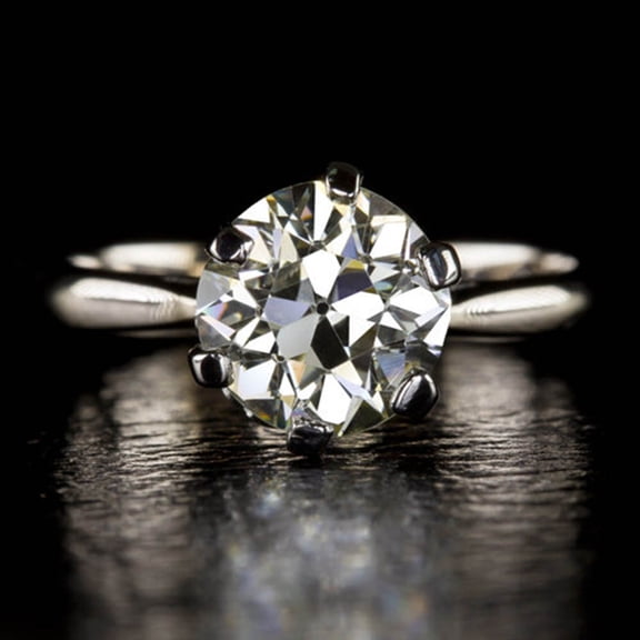 IGI / GIA Certified 14k White Gold Lab Grown 0.50 Ct Round Cut Diamond Solitaire Ring Sizable