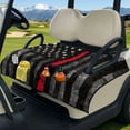 thumbnail image 3 of Yuyamidu American Flag Golf Cart Seat Covers with Pockets Red Line Golf Cart Seat Towel Blanket for Club Car Seats Covers Accessories, 4th of July, 3 of 8