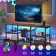 thumbnail image 4 of Mueble para TV YGEOMER, rústico, marrón, 120 x 30 x 55 cm, estantes LED, 4 of 7