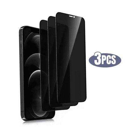 3pack BLUUMTEK for iPhone 11 Privacy Tempered Glass Screen Protector Private Screen Anti-Spy