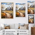 thumbnail image 4 of Designart "Farmhouse Country gracefulness Pointillism I" Landscape & Nature Floater Framed Canvas Art Print, 4 of 7