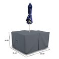 thumbnail image 2 of COVERS&ALL Square Table & Chair Set Cover with Umbrella Hole, 12 Oz Waterproof UV & Weather Resistant, Patio Lawn Garden Backyard Furniture with Air Vents & Drawstrings (45"L X 45"W X 30"H, Grey), 2 of 8