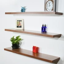 Set of 3 Modern and Contemporary JD walnut Floating Shelf - 47.24*9.25*1.5 inches