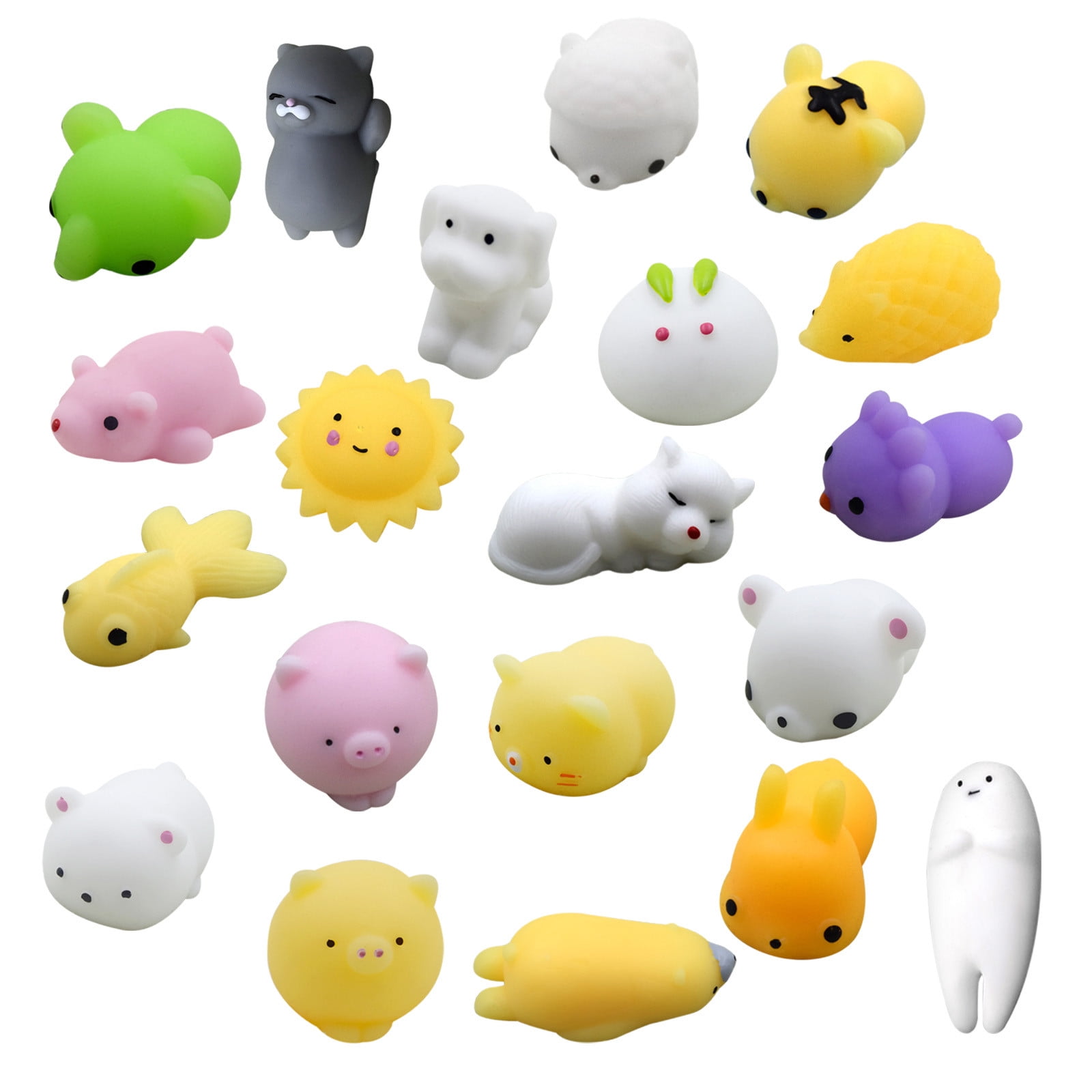 20PCS Cute Animal Toys Stress Relief Set Slow Rising Fidget Toys for Kids Adults 