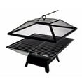 thumbnail image 5 of 20'' Square Small Fire Pit BBQ Party Portable Fire,Metal Firepit Stove Backyard Patio Garden Fireplace for Camping Outdoor Heating, Bonfire and Picnic, 5 of 6