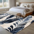 thumbnail image 4 of 6'x9' Area Rugs, Vintage Navy Blue Botanical Indoor Outdoor Area Rug for Living Room Bedroom, Retro Tropical Leaves Washable Bathroom Rugs Kitchen Floor Carpet Mats Home Decor Aesthetic, 4 of 8