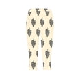 thumbnail image 4 of Yeaiivve Summer Capri Leggings for Women High Waist Comfy Yoga Capris No Front Seam Workout Leggings Fashion Print Going Out Cropped Tights Beige,M, 4 of 5