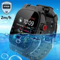 thumbnail image 2 of Estuche Apple Watch Series 7 de 45 mm Estuche protector de cuerpo completo 360 con protector de pantalla Estuche impermeable a prueba de golpes y polvo negro, 2 of 5