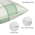 thumbnail image 5 of YFYANG Square Decorative Throw Pillow Case (Without Pillow Insert), Green Geometric Plaid Texture Bedroom Sofa Car Cushion Cover, 26"x26", 5 of 9