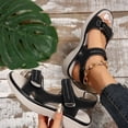 thumbnail image 3 of EKVAHL Women's Adjustable Strap Orthopedic Sandals, Open Toe Non-Slip Platform Sandals, Cushioned Arch Support Beach Walking Summer Sandals Black, 3 of 4