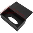 thumbnail image 3 of Elegante funda para caja de pañuelos para el hogar y la oficina, diseño moderno, dispensador rectangular de piel sintética con base magnética para servilletas de pañuelos faciales, marrón, elegante, 3 of 5