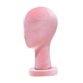 thumbnail image 3 of Cabeza de maniquí calva, cabeza de maniquí independiente, modelo de exhibición de peluca, cabeza de peluca de terciopelo para anteojos, decoración del Altura 33cm, 3 of 10