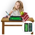 thumbnail image 2 of Visland 1 Set Mini Golf Pen Set Highly Reductive Golf Mini Course Stress Relief Putting Green 3 Clubs Balls And Flag Table Golf Game, 2 of 5