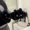 thumbnail image 6 of Tgbvmt Black Cat Plush Winter Gloves Double Layer Windproof Faux Rabbit Fur Lined Anti Lost Lanyard 3D Cat Design for Cycling Daily Commute Winter Outdoor Travel Cold Weather Warmth Fashion Gloves, 6 of 8