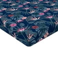 thumbnail image 4 of Ambesonne Tropical Theme Fitted Sheet, Palm Tree Leaves, Twin XL Size, Dark Lavender and Blue Grey, 4 of 5