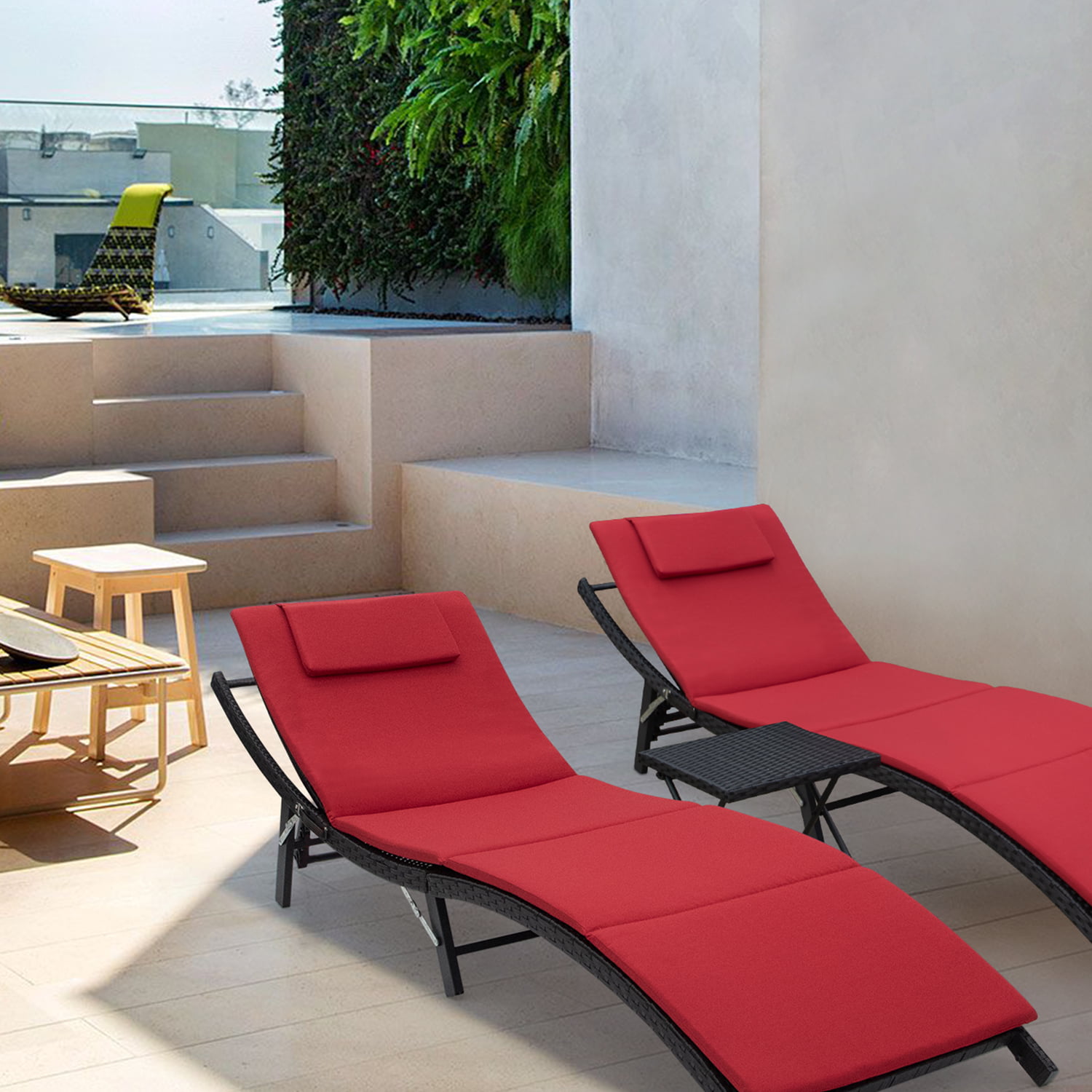 Red Outdoor Lounge Chair ~ fluxdesignhouse