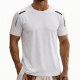 thumbnail image 5 of Hearthz Ice Silk Quick Dry Shirts for Men Short Sleeve Crew Neck Mens Athletic Shirts Moisture Wicking Workout Shirts for Men White M, 5 of 6