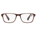 thumbnail image 2 of 3 Pairs of Retro Rectangle Brown Tortoiseshell Reading Glasses 3.00 for men Classic Presbyopic Glasses Square Spring Hinge Readers +3.00, 2 of 4