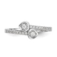 thumbnail image 5 of Sterling Silver & CZ Hearts Ring, 5 of 6