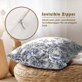 thumbnail image 3 of Blue White Flowers Pillow Covers 20x20 Inch, Set of 2 Vintage Floral Chinoiserie Style Decorative Throw Pillowcases Square Cushion Cover for Couch Sofa Bed Farmhouse Home Decor, 3 of 4