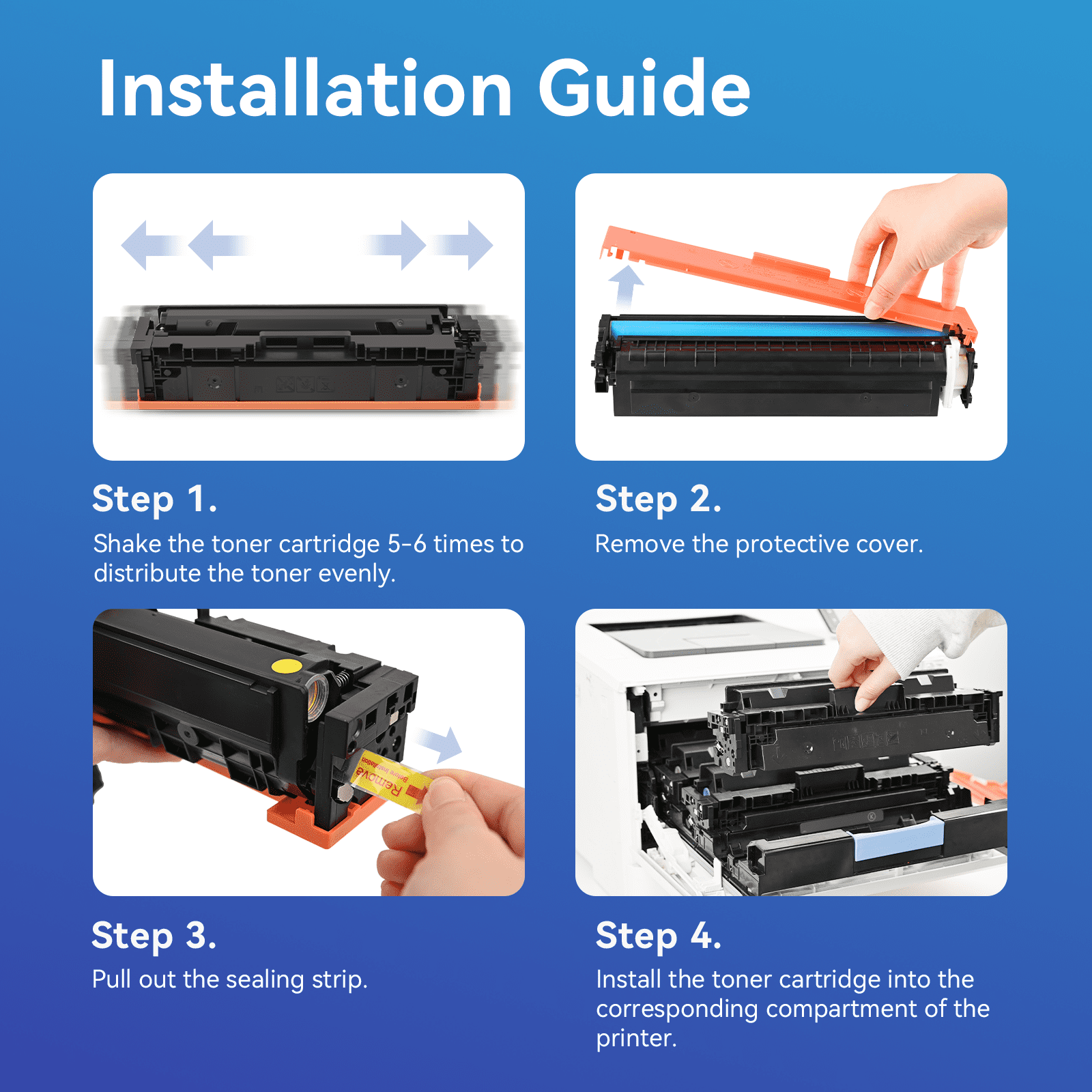 414X Toner Cartridges 4 Pack (with Chip) Compatible for HP  414X 414A for Color Laserjet Pro MFP M479fdw M479fdn M479dw Pro M454dw M454dn M479 M454 Printer Ink W2020X W2020A
