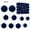 Dark Blue 4Z4, variant on 46 Pcs Velvet Christmas Balls Flocked Christmas Tree Ornaments Plastic Balls Xmas Decorative Hanging Ornaments Christmas Tree Decoration, Usupdd 46 Pcs Velvet Christmas Balls