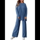 thumbnail image 2 of Conjuntos de Dos Piezas para Mujer, Camisetas de Larga A Juego, Pantalones Anchos y Chándales, Ropa de Otoño. Azul S, 2 of 10