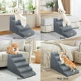 thumbnail image 2 of Dog Stairs for Small Dogs, 3-4-Step Dog Ramp for Bed , Dogs Steps for Bed, Couch, Pet Stairs with Non-Slip Bottom Design, Cat Scratching, High Density Foam Portable Pet Steps, 2 of 9