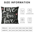 thumbnail image 5 of BANET Cushion Pillows Cover Life Quote White Letters Square Pillow Cover Decor for Couch Sofa Bedroom Car Living Room 18x18in, 5 of 5