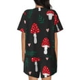 thumbnail image 3 of Picia Amanita Mushroom Pajamas Sets for Women Soft Short-Sleeved Pjs with Lounge Shorts Two Piece Sleepwear-3X-Large, 3 of 9