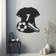 thumbnail image 3 of LaModaHome Exclusive Ronaldo Number 7 Jersey Football Ball And Football Boots Metal Wall Decor – Durable & Artistic Metal Wall Art for Home and Office Decor, 3 of 5