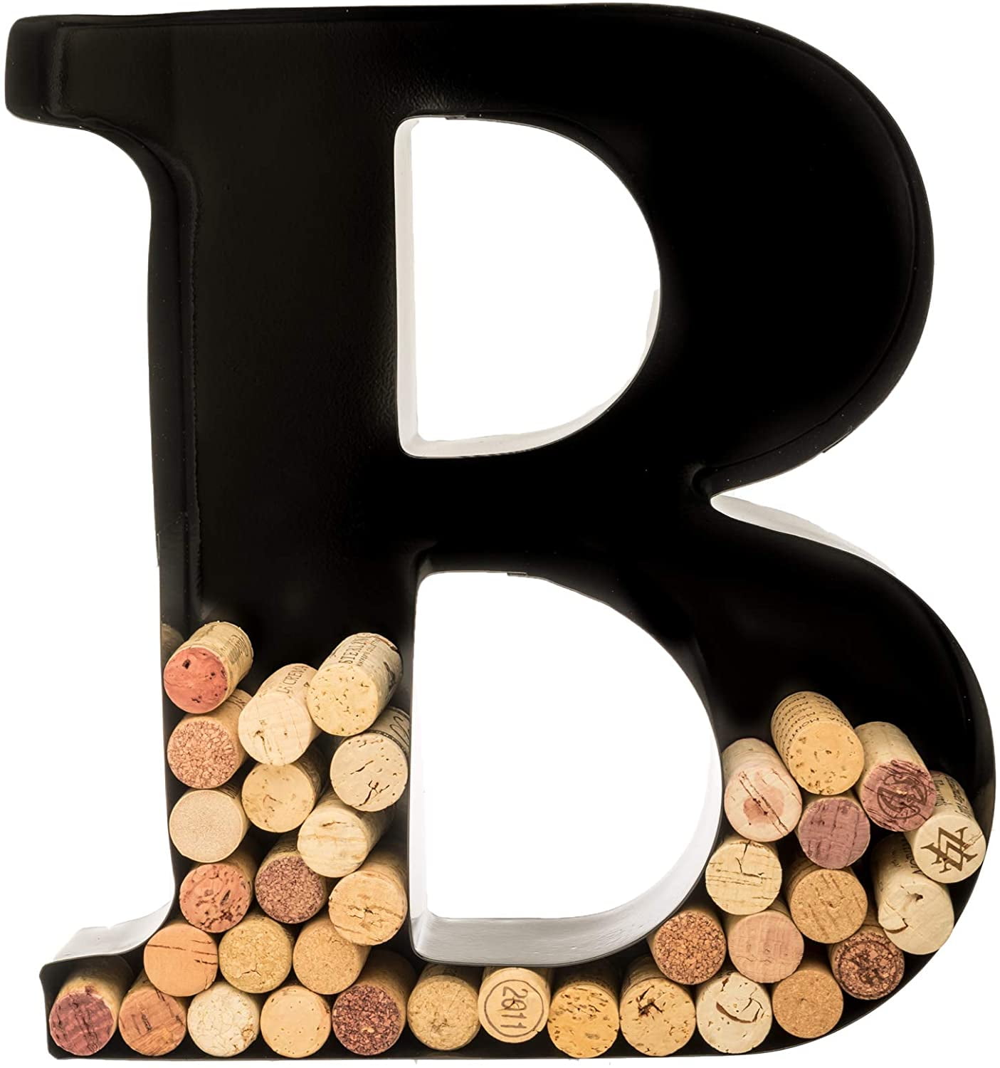 Engagement & Bridal Shower Gifts Black Personalized Wall Art P Metal Monogram Letter Home Décor Wine Cork Holder Wine Lover Gifts Housewarming Large