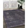 thumbnail image 2 of Ahgly Company Indoor Round Mid-Century Modern Black Eel Black Oriental Area Rugs, 6' Round, 2 of 6